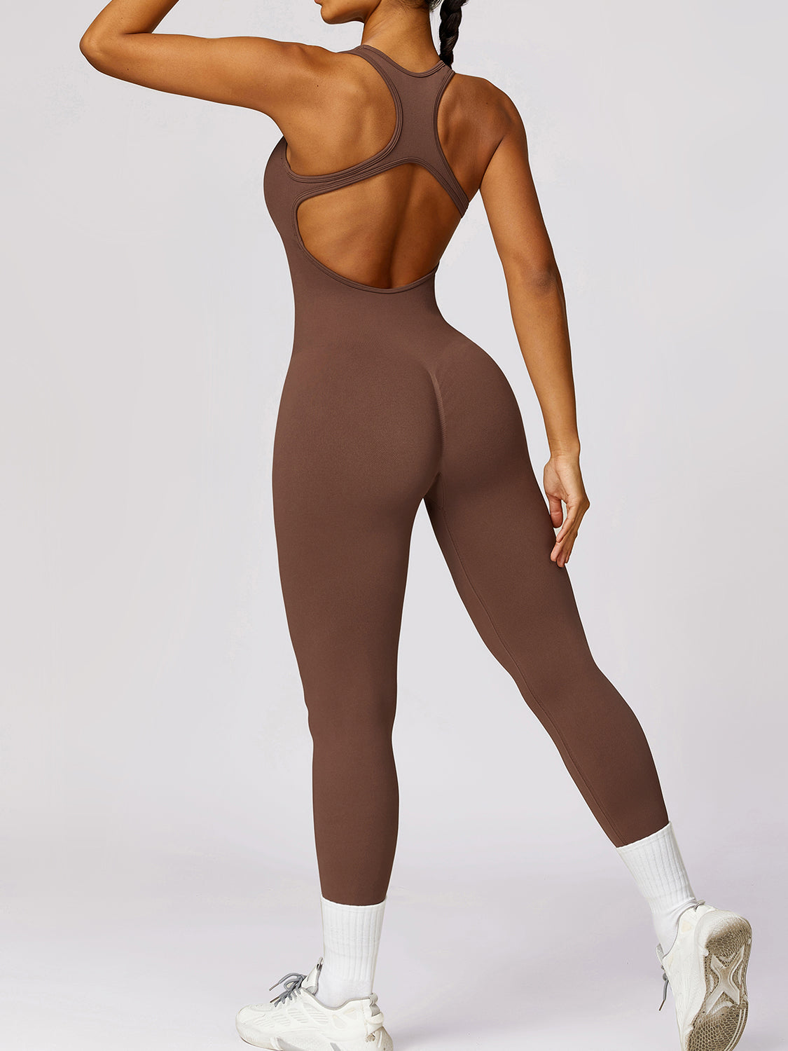 Basically Bae Sleeveless Cutout Racerback Active Jumpsuit