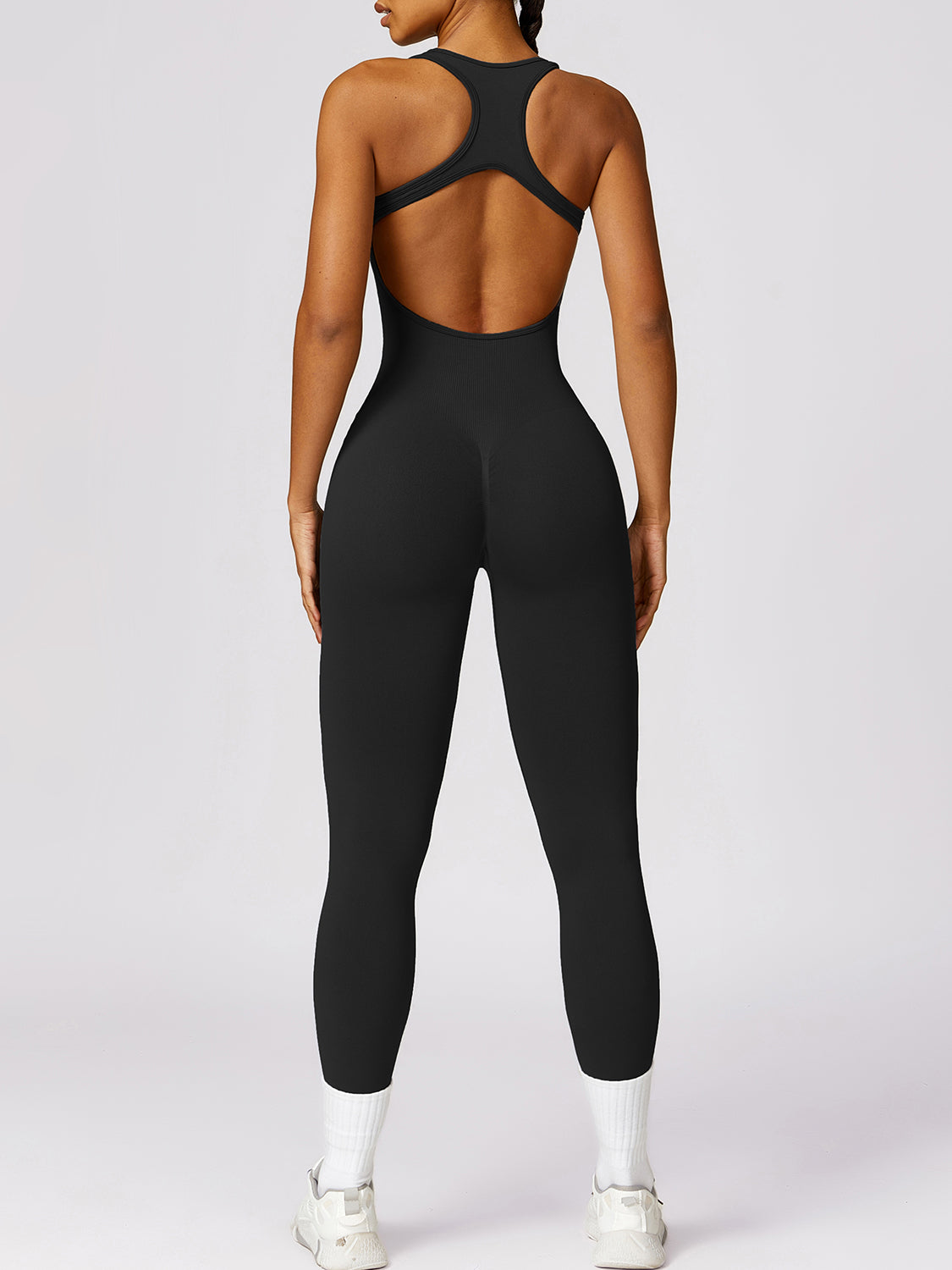 Basically Bae Sleeveless Cutout Racerback Active Jumpsuit