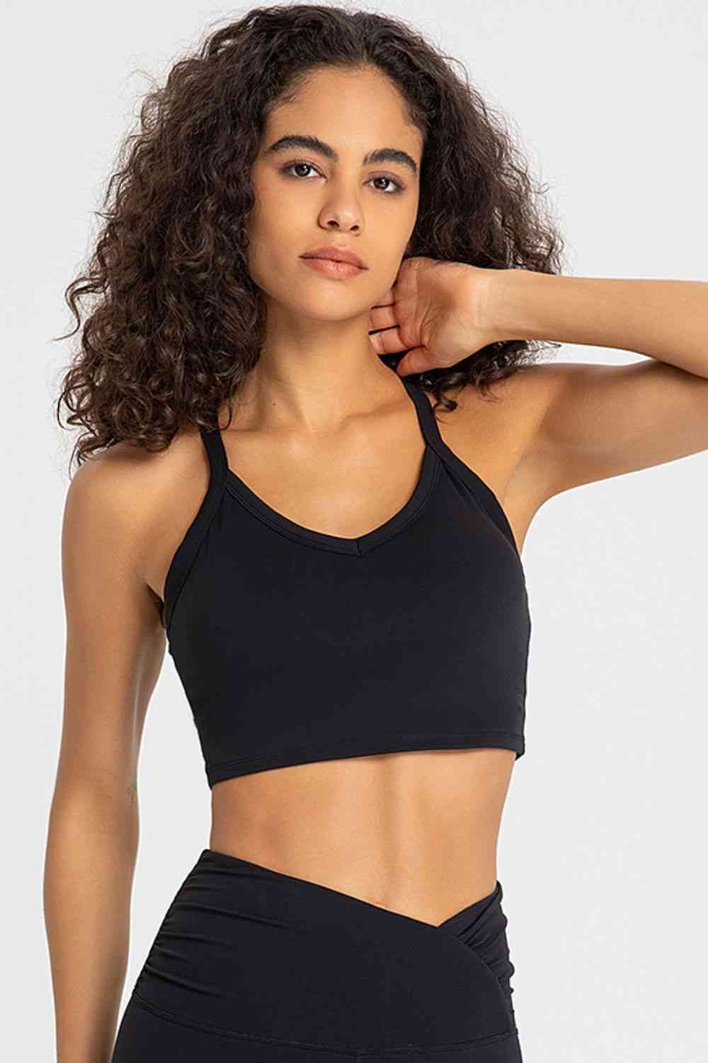 Cross Back Charm Sports Bra