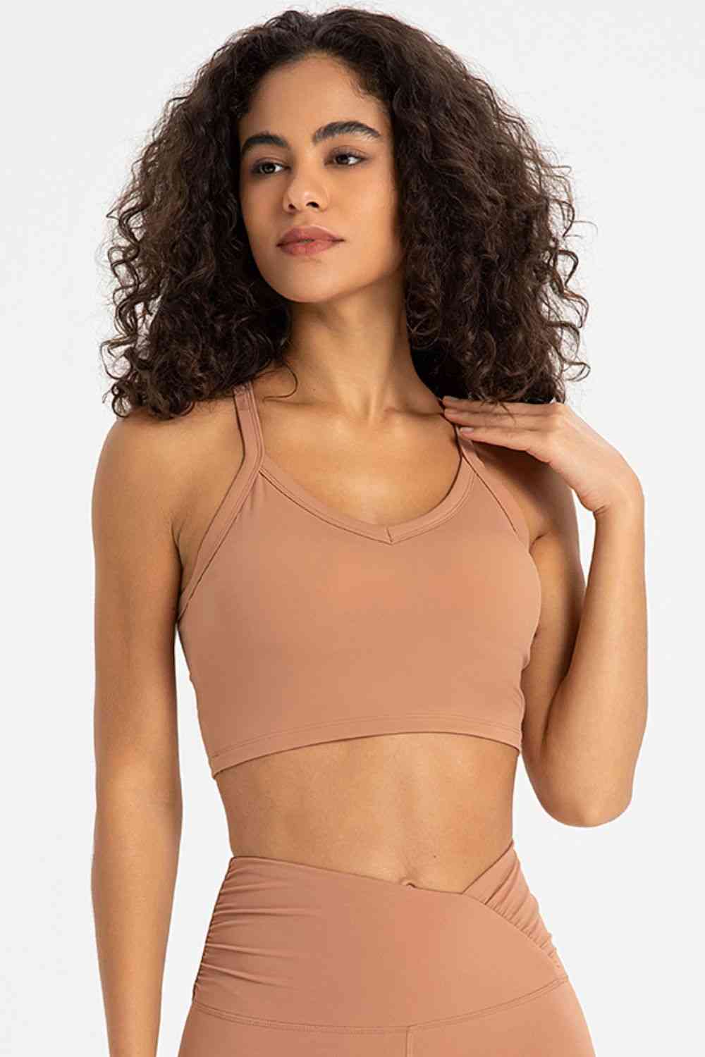 Cross Back Charm Sports Bra